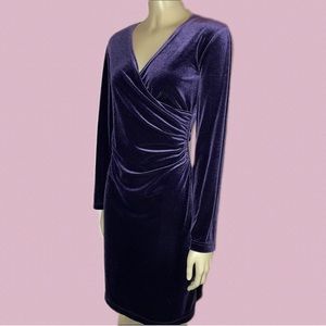 Purple Velvet Cocktail Dress